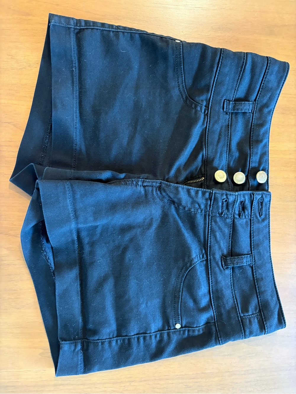 refuge High Waist Black Women's Shorts